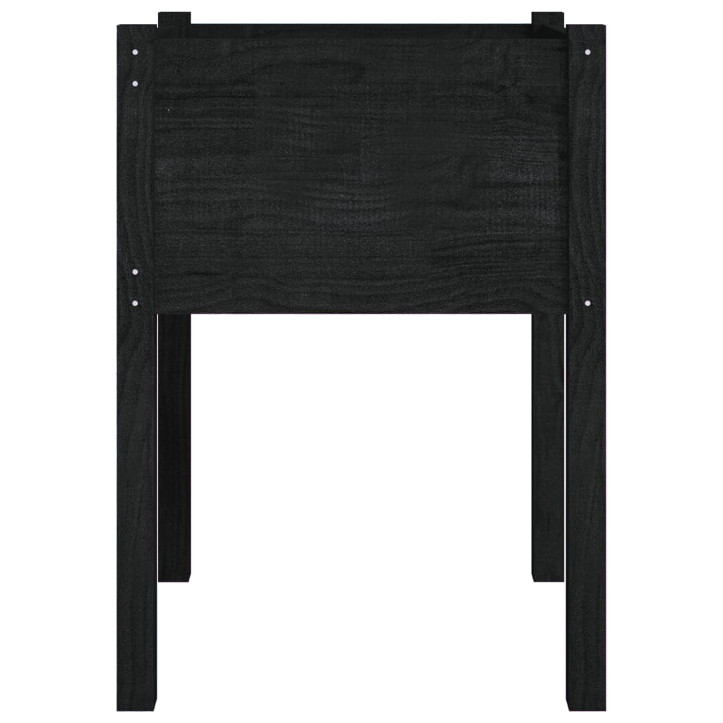 vidaXL Jardiniere de grădină, 2 buc., negru, 50x50x70cm lemn masiv pin vidaXL Jardiniere de grădină, 2 buc., negru, 50x50x70cm lemn masiv pin