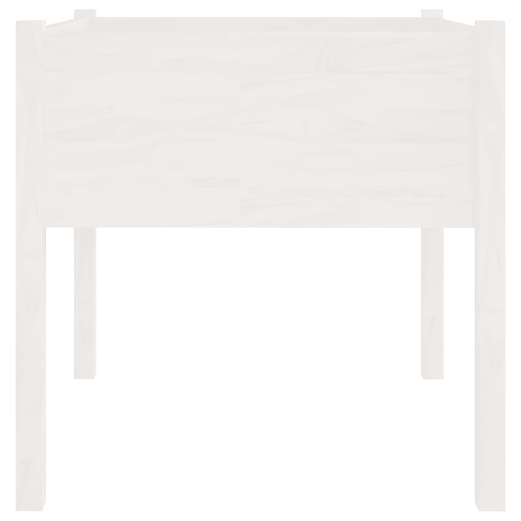 vidaXL Jardinieră de grădină, alb, 70x70x70 cm, lemn masiv de pin vidaXL Jardinieră de grădină, alb, 70x70x70 cm, lemn masiv de pin