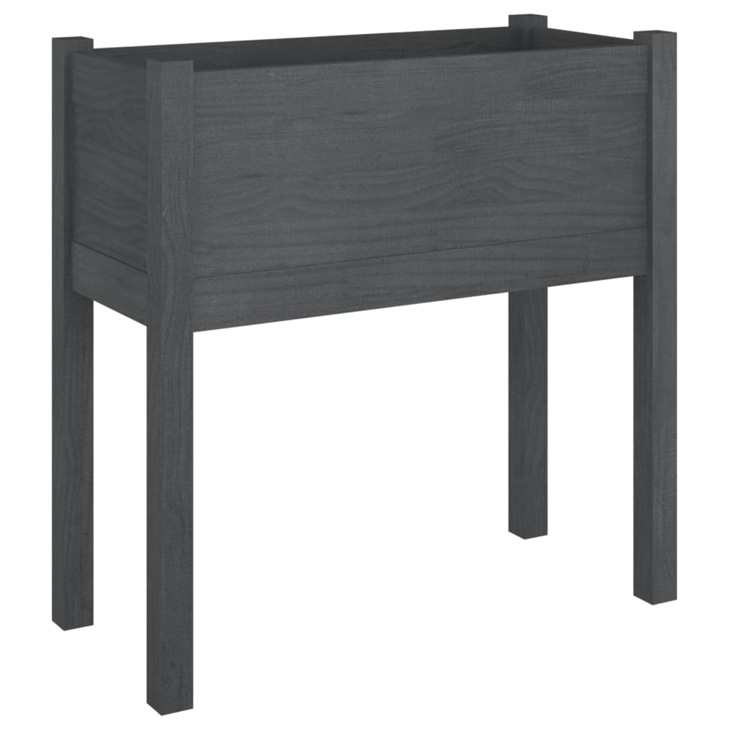 vidaXL Jardinieră de grădină, gri, 70x31x70 cm, lemn masiv de pin vidaXL Jardinieră de grădină, gri, 70x31x70 cm, lemn masiv de pin