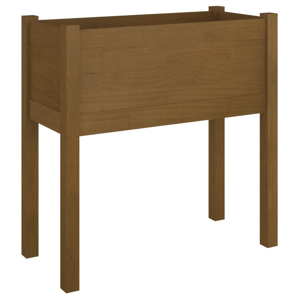 vidaXL Jardinieră de grădină, maro miere, 70x31x70 cm, lemn masiv pin vidaXL Jardinieră de grădină, maro miere, 70x31x70 cm, lemn masiv pin