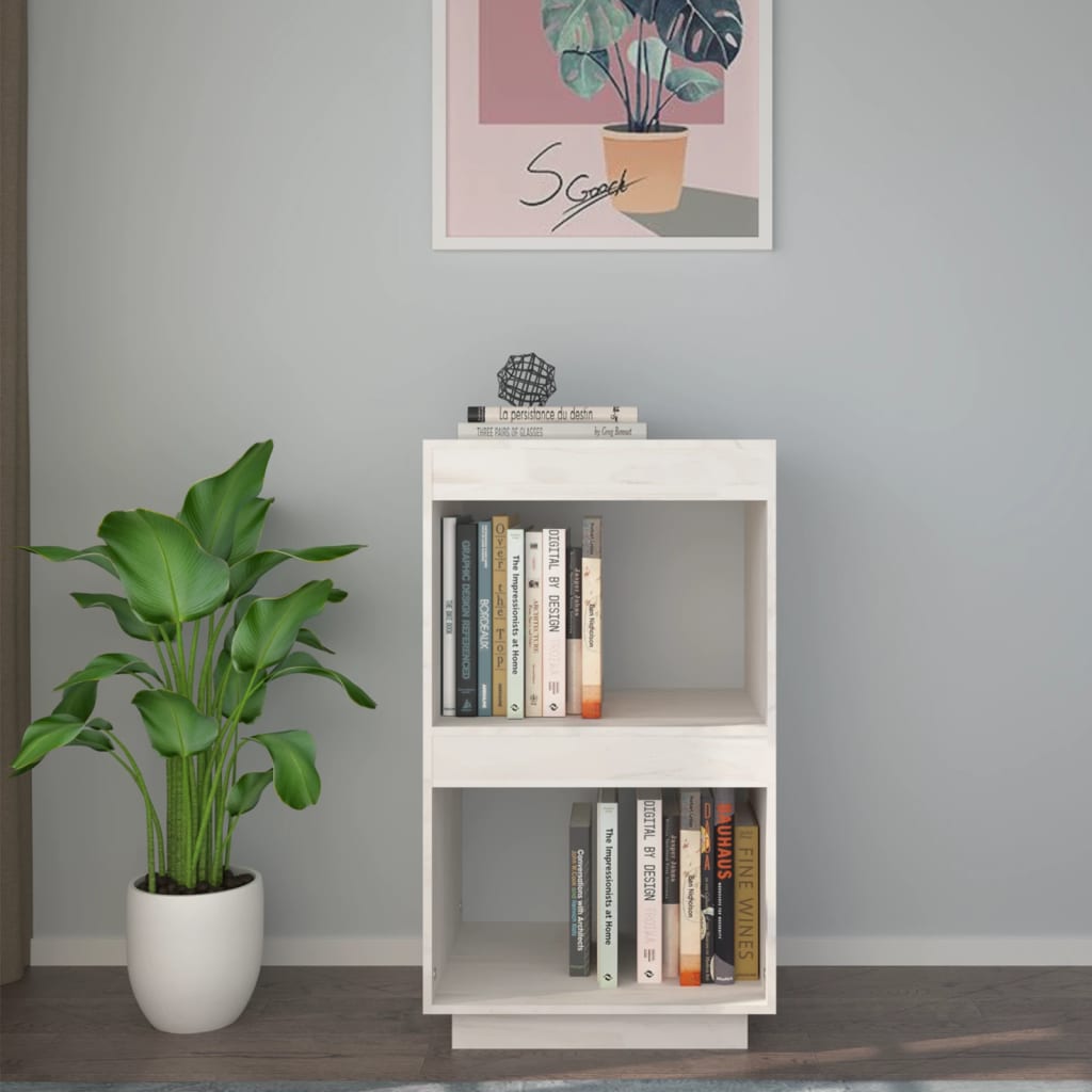 vidaXL Bibliotecă, alb, 40x30x71 cm, lemn masiv de pin vidaXL Bibliotecă, alb, 40x30x71 cm, lemn masiv de pin
