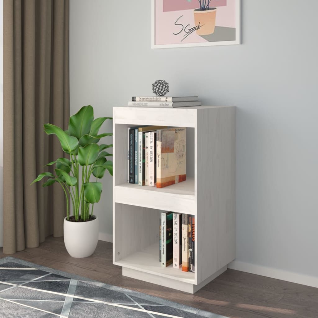 vidaXL Bibliotecă, alb, 40x30x71 cm, lemn masiv de pin vidaXL Bibliotecă, alb, 40x30x71 cm, lemn masiv de pin