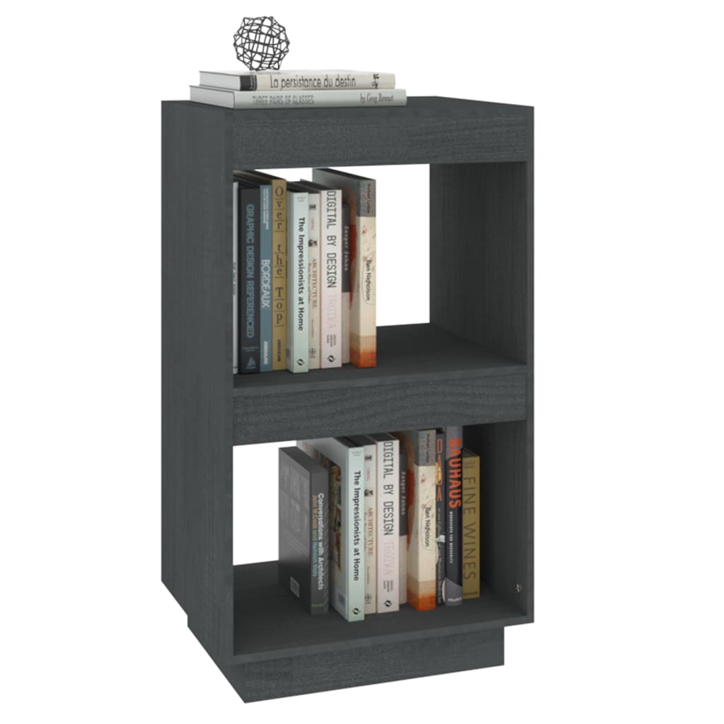 vidaXL Bibliotecă, gri, 40x35x71 cm, lemn masiv de pin vidaXL Bibliotecă, gri, 40x35x71 cm, lemn masiv de pin