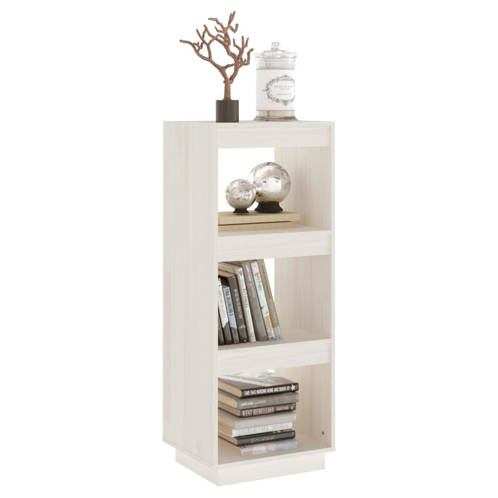 vidaXL Bibliotecă/Separator cameră, alb, 40x35x103 cm, lemn masiv pin vidaXL Bibliotecă/Separator cameră, alb, 40x35x103 cm, lemn masiv pin