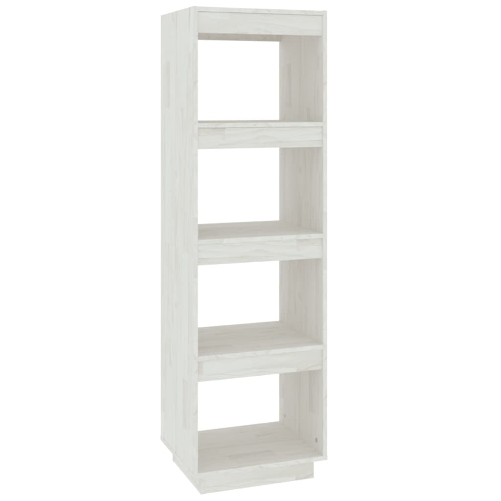 vidaXL Bibliotecă/Separator cameră, alb, 40x35x135 cm, lemn masiv pin vidaXL Bibliotecă/Separator cameră, alb, 40x35x135 cm, lemn masiv pin