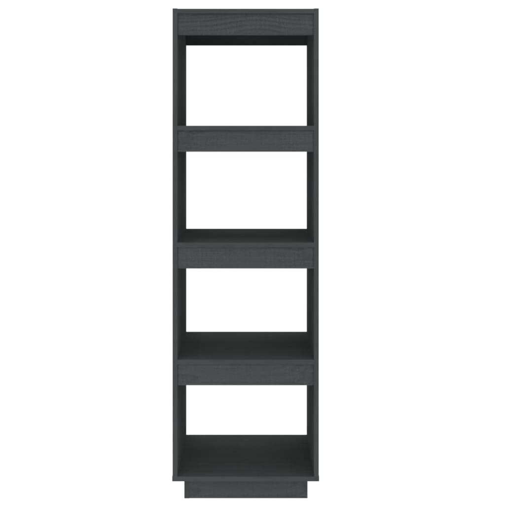 vidaXL Bibliotecă/Separator cameră, gri, 40x35x135 cm, lemn masiv pin vidaXL Bibliotecă/Separator cameră, gri, 40x35x135 cm, lemn masiv pin