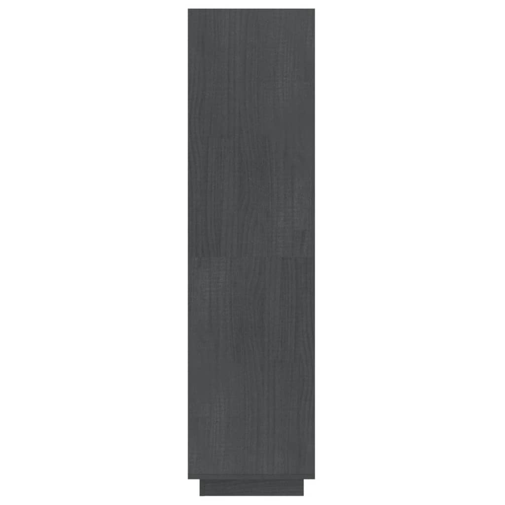 vidaXL Bibliotecă/Separator cameră, gri, 40x35x135 cm, lemn masiv pin vidaXL Bibliotecă/Separator cameră, gri, 40x35x135 cm, lemn masiv pin