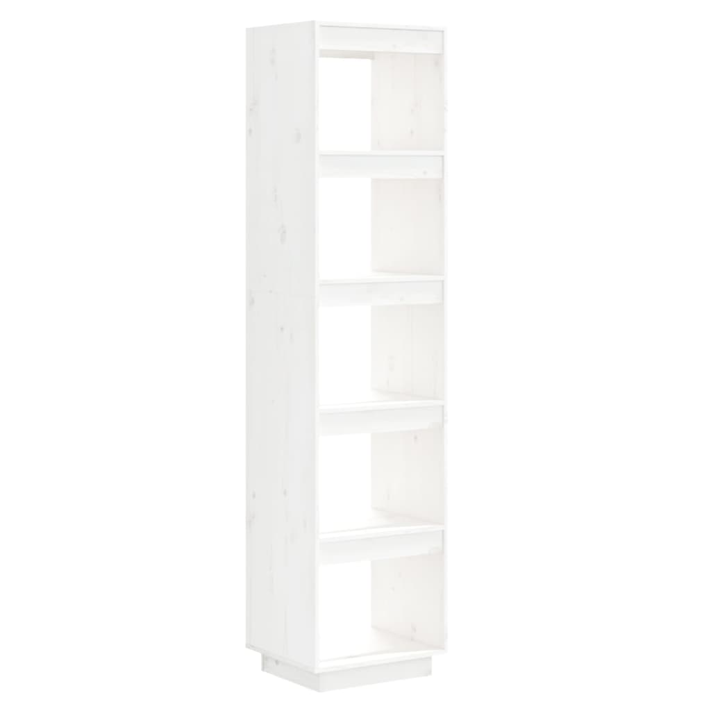vidaXL Bibliotecă/Separator cameră alb 40x35x167 cm lemn masiv de pin