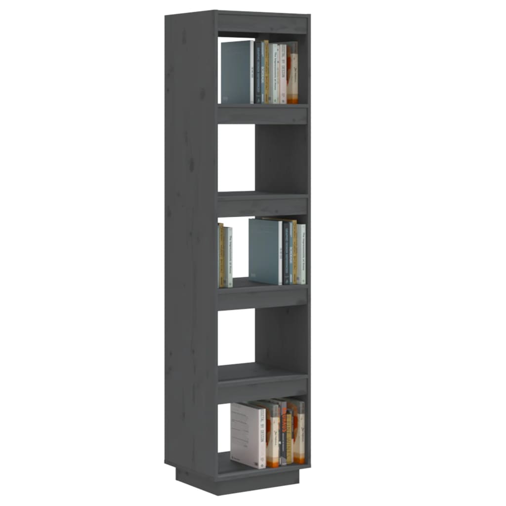 vidaXL Bibliotecă/Separator cameră gri 40x35x167 cm lemn masiv de pin vidaXL Bibliotecă/Separator cameră gri 40x35x167 cm lemn masiv de pin