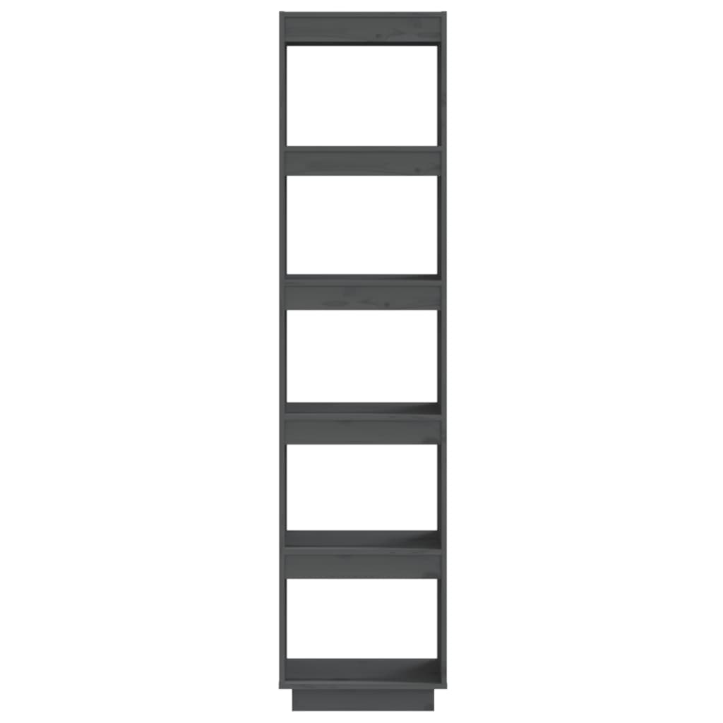 vidaXL Bibliotecă/Separator cameră gri 40x35x167 cm lemn masiv de pin vidaXL Bibliotecă/Separator cameră gri 40x35x167 cm lemn masiv de pin