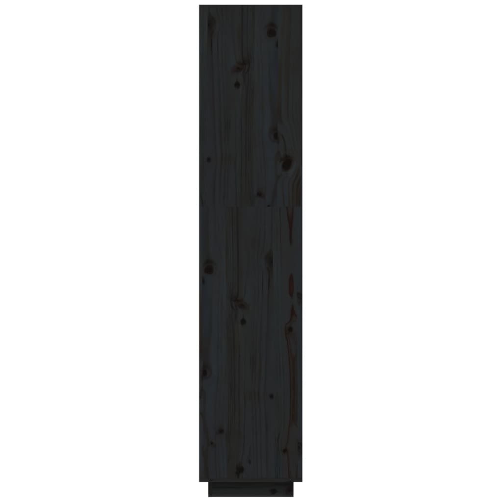 vidaXL Bibliotecă/Separator cameră negru 40x35x167 cm lemn masiv pin