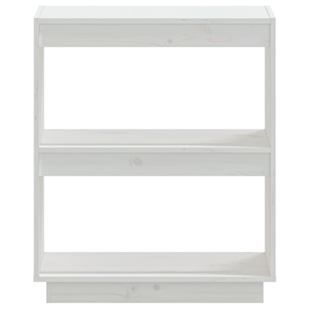 vidaXL Bibliotecă, alb, 60x35x71 cm, lemn masiv de pin vidaXL Bibliotecă, alb, 60x35x71 cm, lemn masiv de pin