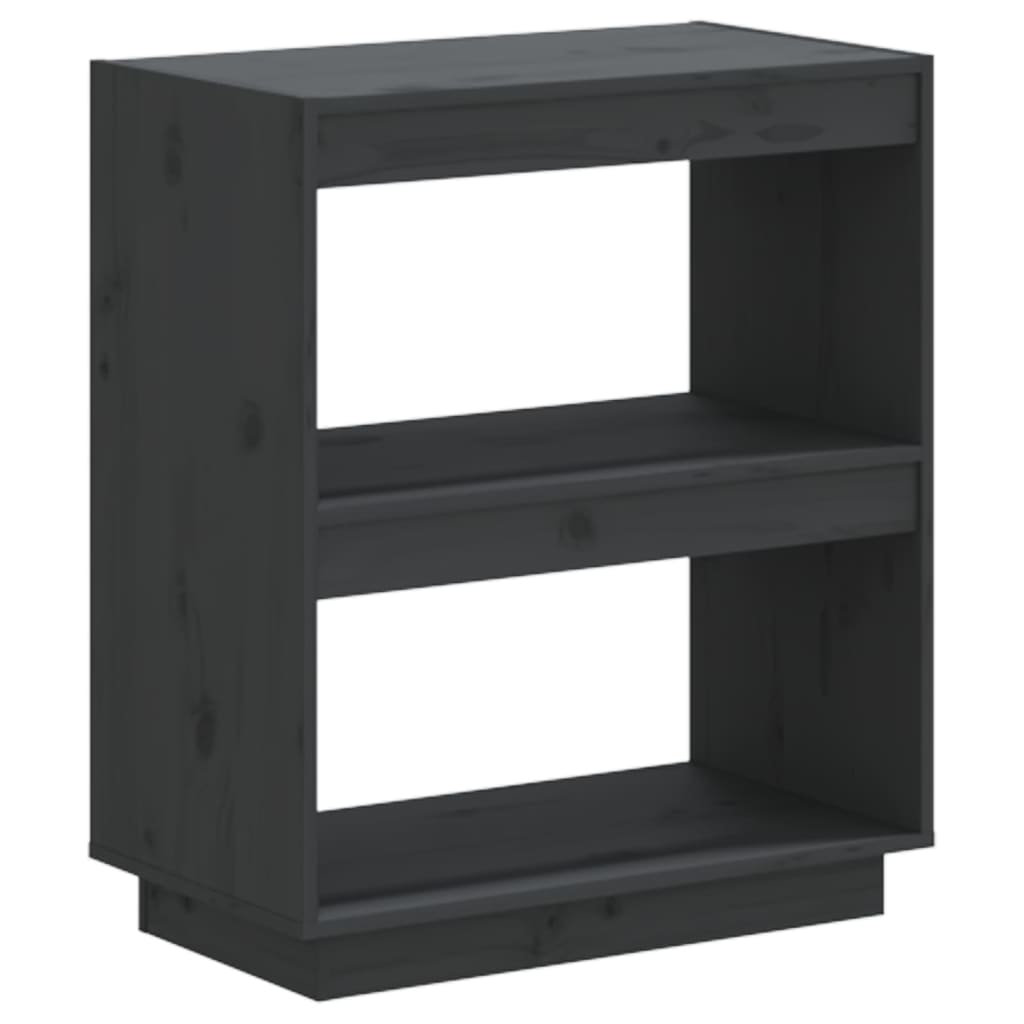 vidaXL Bibliotecă, gri, 60x35x71 cm, lemn masiv de pin vidaXL Bibliotecă, gri, 60x35x71 cm, lemn masiv de pin
