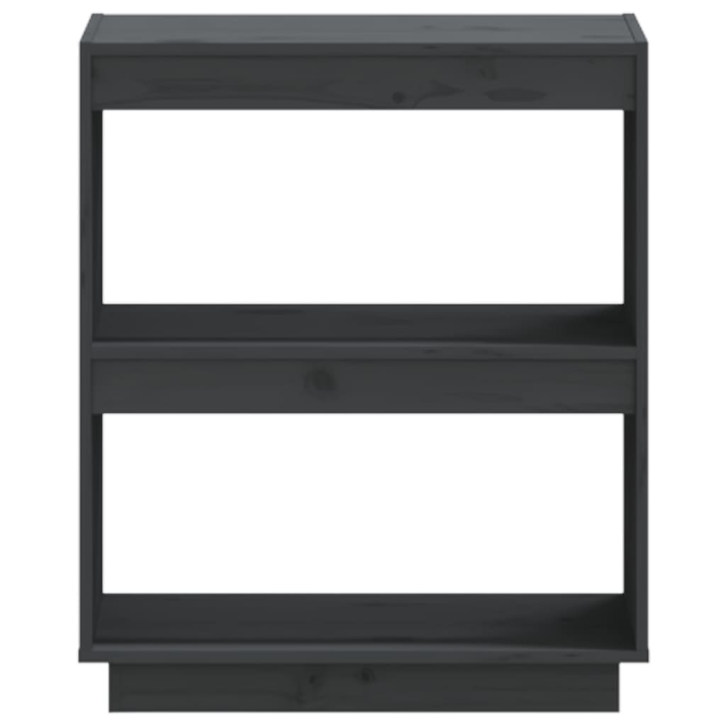vidaXL Bibliotecă, gri, 60x35x71 cm, lemn masiv de pin vidaXL Bibliotecă, gri, 60x35x71 cm, lemn masiv de pin