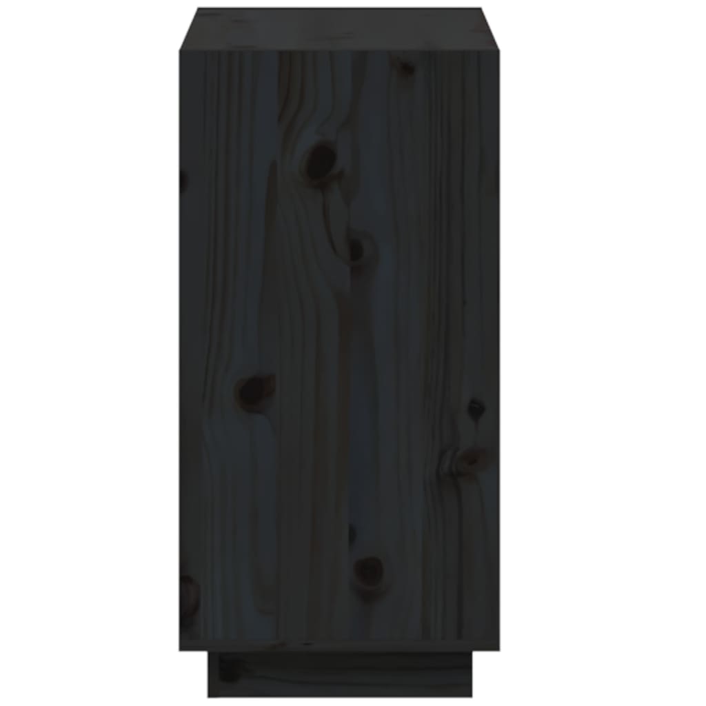 vidaXL Bibliotecă, negru, 60x35x71 cm, lemn masiv de pin vidaXL Bibliotecă, negru, 60x35x71 cm, lemn masiv de pin