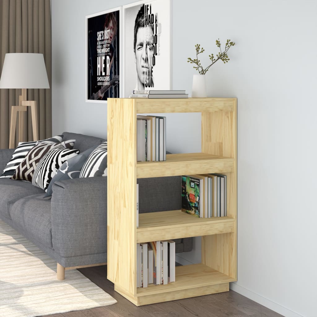 vidaXL Bibliotecă/Separator cameră, 60x35x103 cm, lemn masiv pin vidaXL Bibliotecă/Separator cameră, 60x35x103 cm, lemn masiv pin