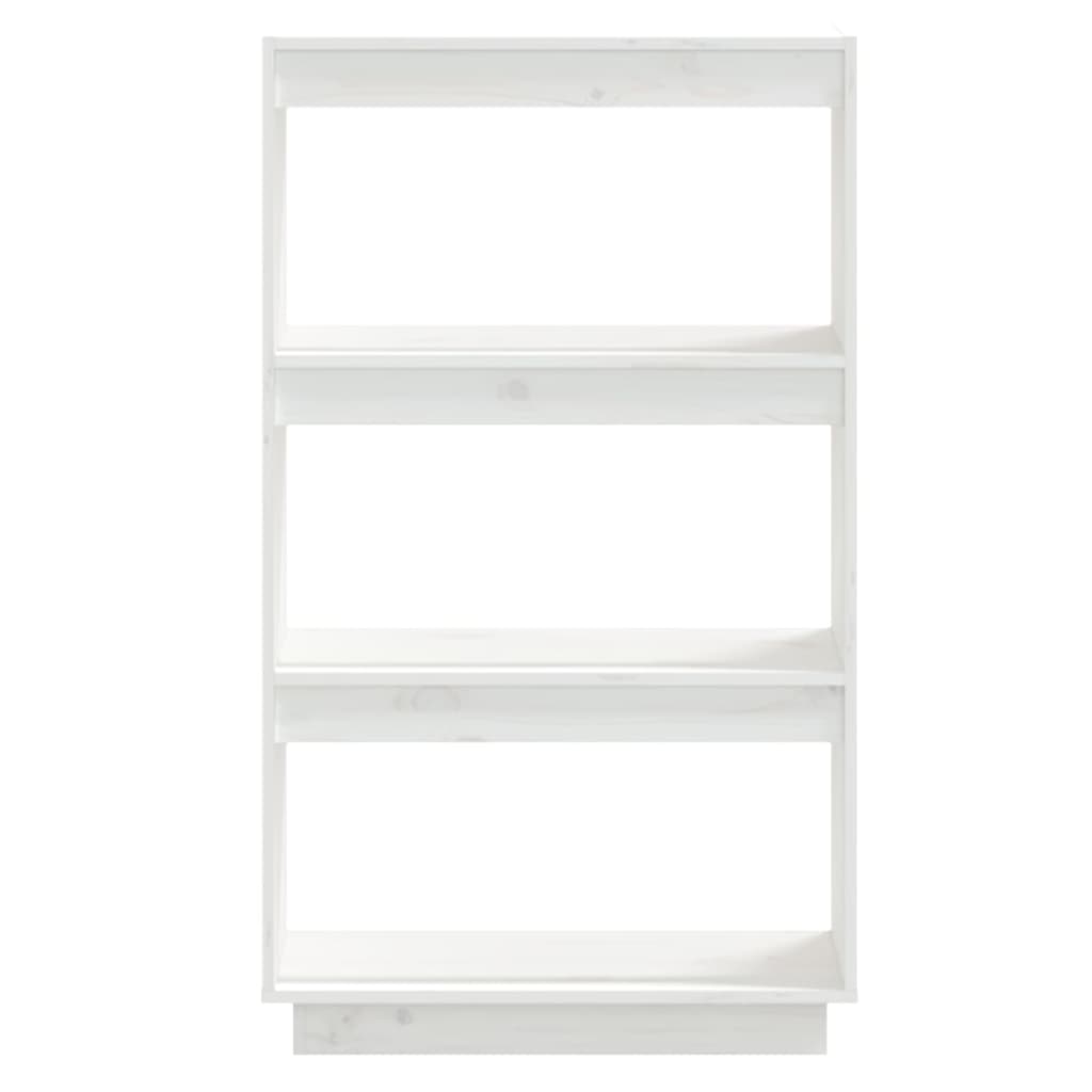 vidaXL Bibliotecă/Separator cameră alb 60x35x103 cm lemn masiv de pin