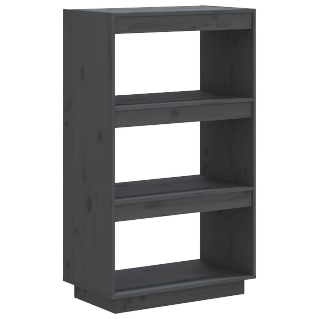 vidaXL Bibliotecă/Separator cameră, gri, 60x35x103 cm, lemn masiv pin vidaXL Bibliotecă/Separator cameră, gri, 60x35x103 cm, lemn masiv pin
