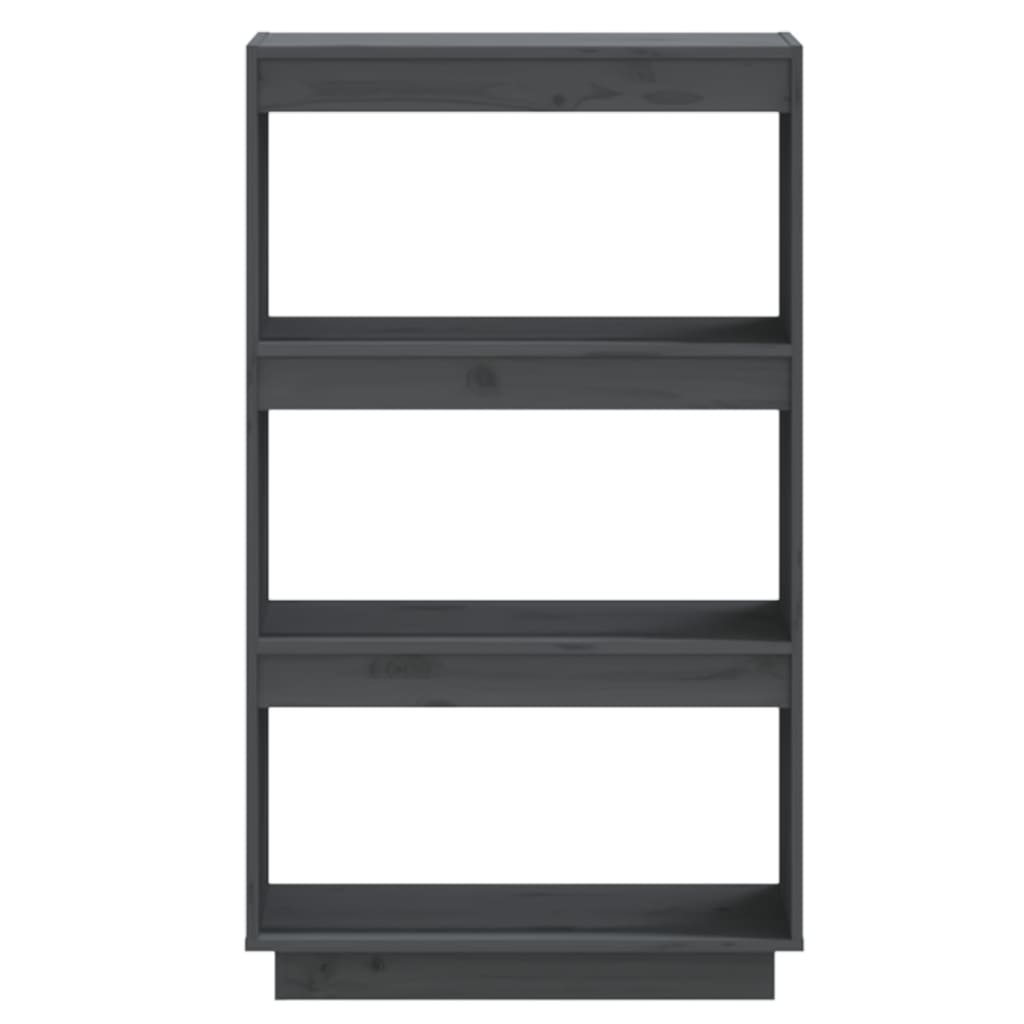 vidaXL Bibliotecă/Separator cameră, gri, 60x35x103 cm, lemn masiv pin vidaXL Bibliotecă/Separator cameră, gri, 60x35x103 cm, lemn masiv pin