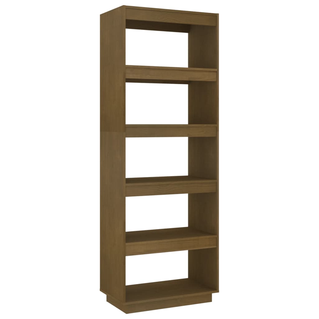 vidaXL Bibliotecă/Separator cameră, maro miere, 60x35x167 cm, lemn pin vidaXL Bibliotecă/Separator cameră, maro miere, 60x35x167 cm, lemn pin