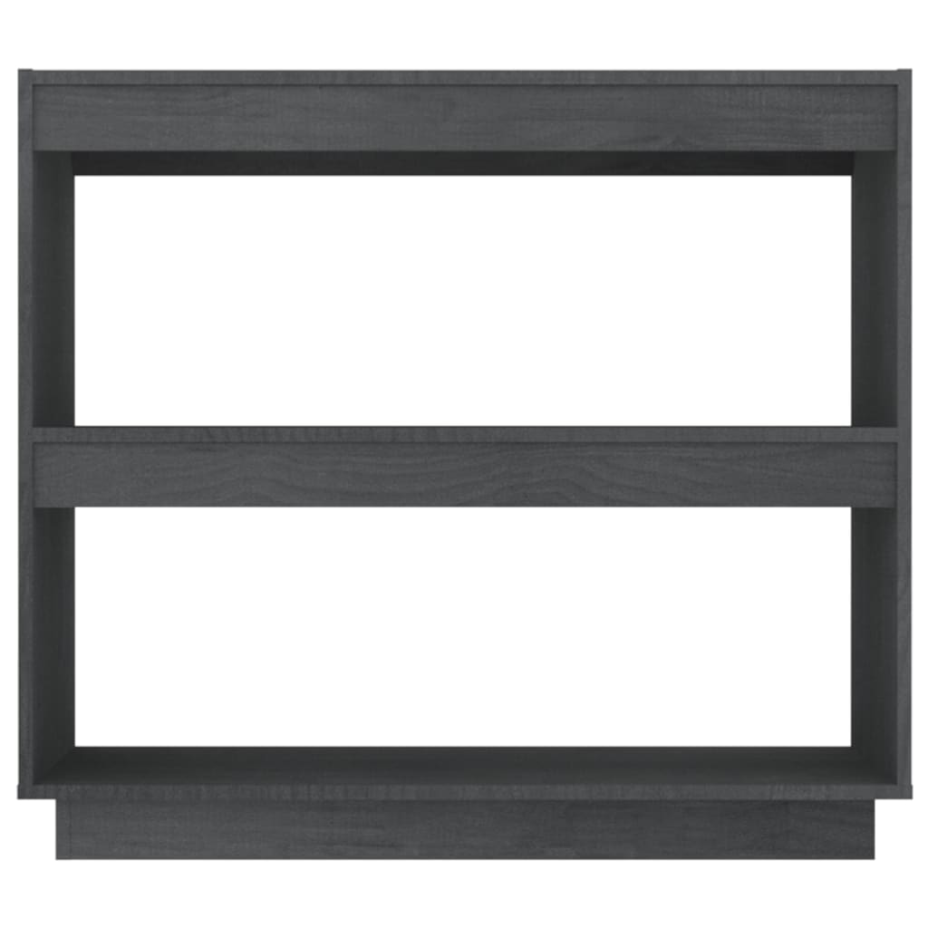vidaXL Bibliotecă, gri, 80x35x71 cm, lemn masiv de pin vidaXL Bibliotecă, gri, 80x35x71 cm, lemn masiv de pin
