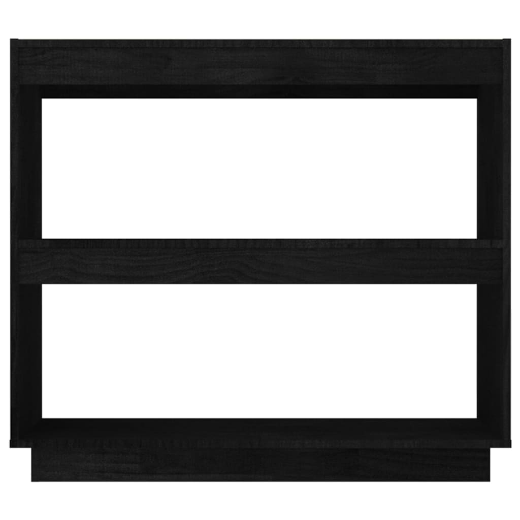 vidaXL Bibliotecă, negru, 80x35x71 cm, lemn masiv de pin vidaXL Bibliotecă, negru, 80x35x71 cm, lemn masiv de pin