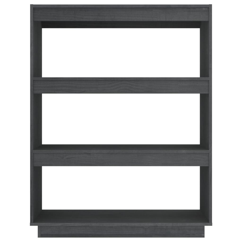 vidaXL Bibliotecă/Separator cameră, gri, 80x35x103 cm, lemn masiv pin