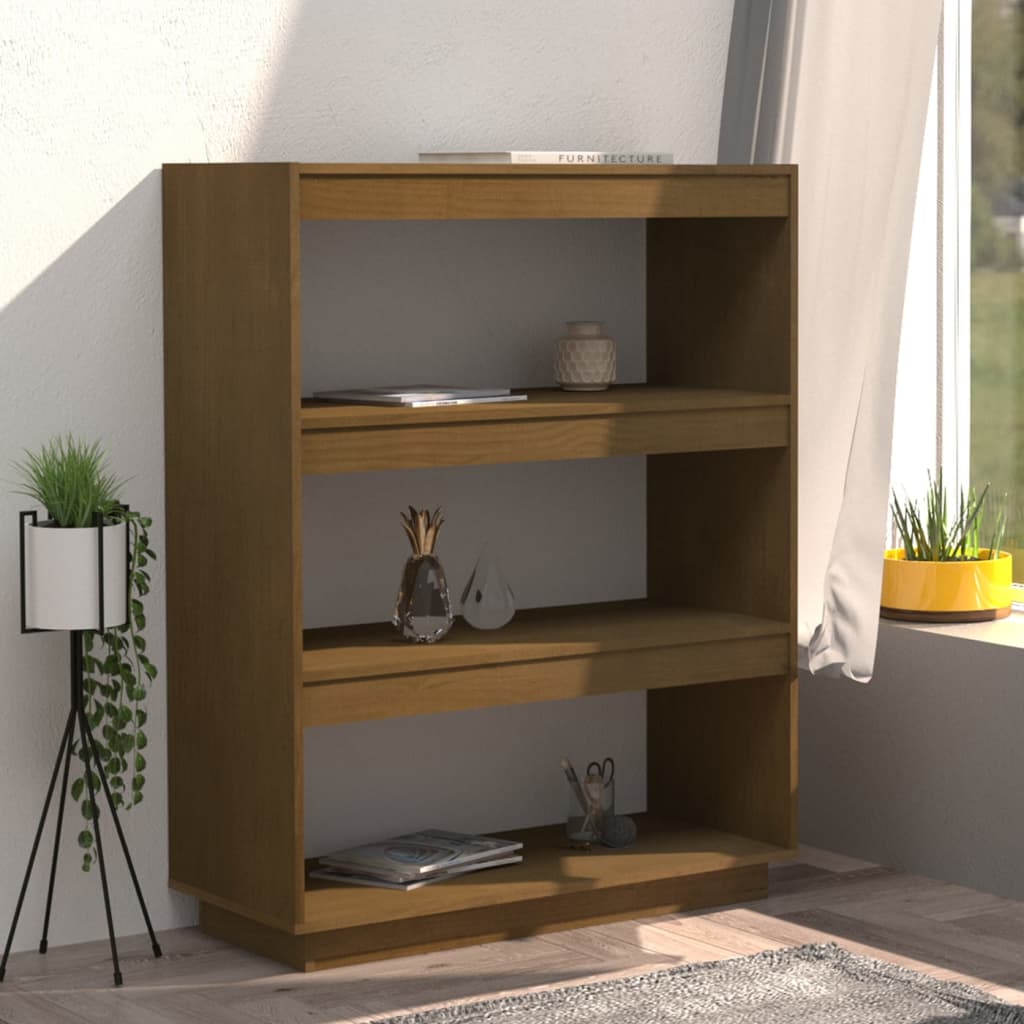 vidaXL Bibliotecă/Separator cameră maro miere 80x35x103 cm lemn pin