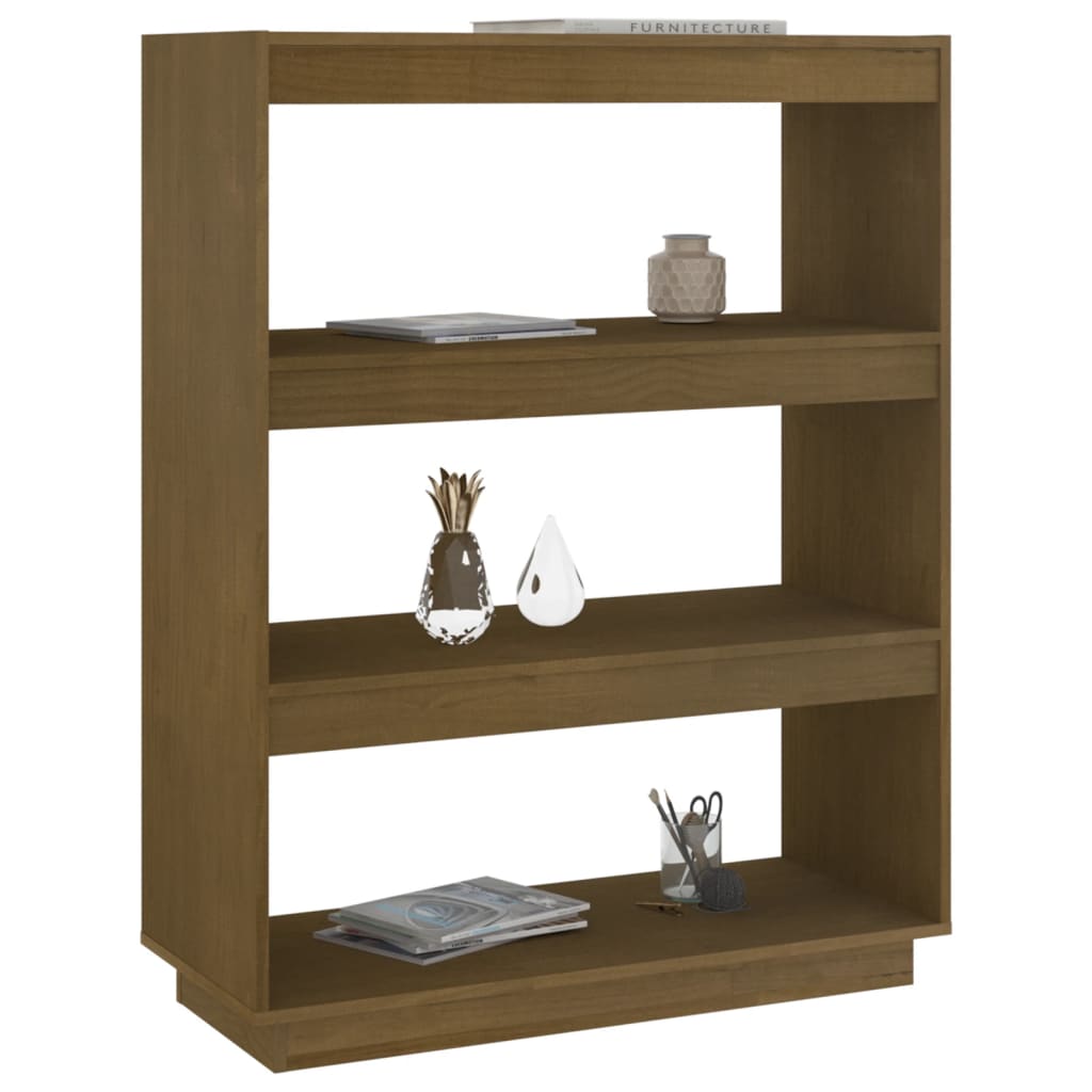vidaXL Bibliotecă/Separator cameră maro miere 80x35x103 cm lemn pin