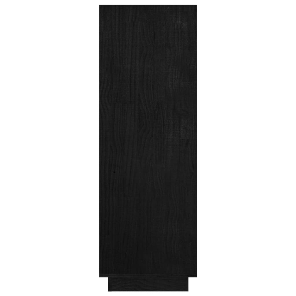 vidaXL Bibliotecă/Separator cameră, negru, 80x35x103cm, lemn masiv pin vidaXL Bibliotecă/Separator cameră, negru, 80x35x103cm, lemn masiv pin