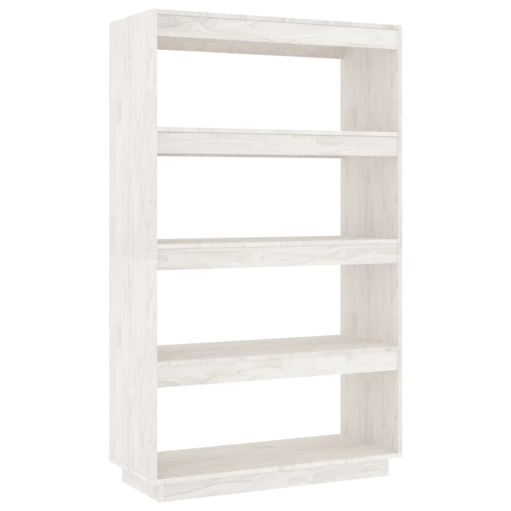 vidaXL Bibliotecă/Separator cameră alb 80x35x135 cm, lemn masiv de pin vidaXL Bibliotecă/Separator cameră alb 80x35x135 cm, lemn masiv de pin
