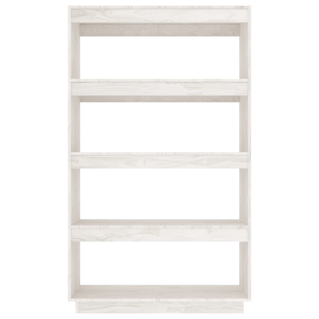 vidaXL Bibliotecă/Separator cameră alb 80x35x135 cm, lemn masiv de pin vidaXL Bibliotecă/Separator cameră alb 80x35x135 cm, lemn masiv de pin