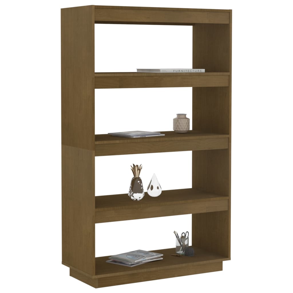 vidaXL Bibliotecă/Separator cameră, maro miere, 80x35x135 cm lemn pin vidaXL Bibliotecă/Separator cameră, maro miere, 80x35x135 cm lemn pin