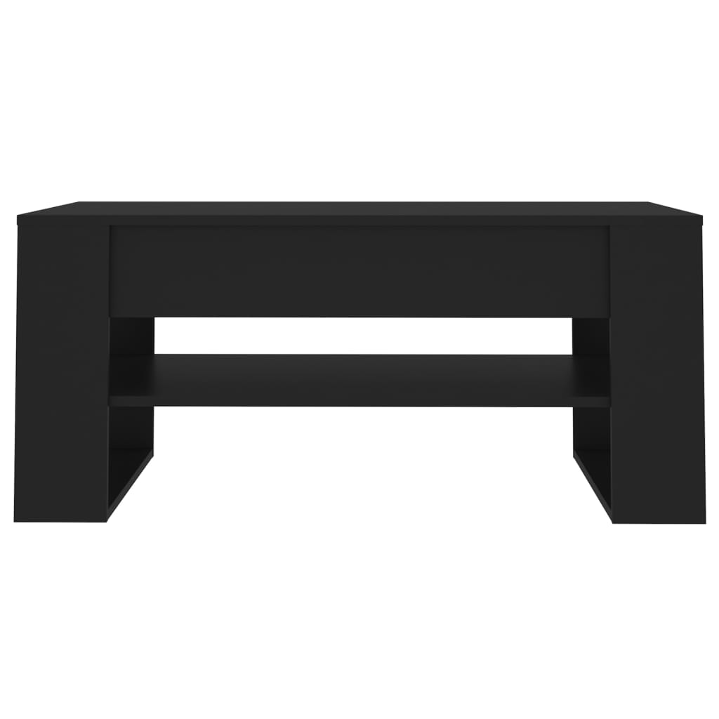 vidaXL Masă de cafea, negru, 102x55x45 cm, lemn prelucrat
