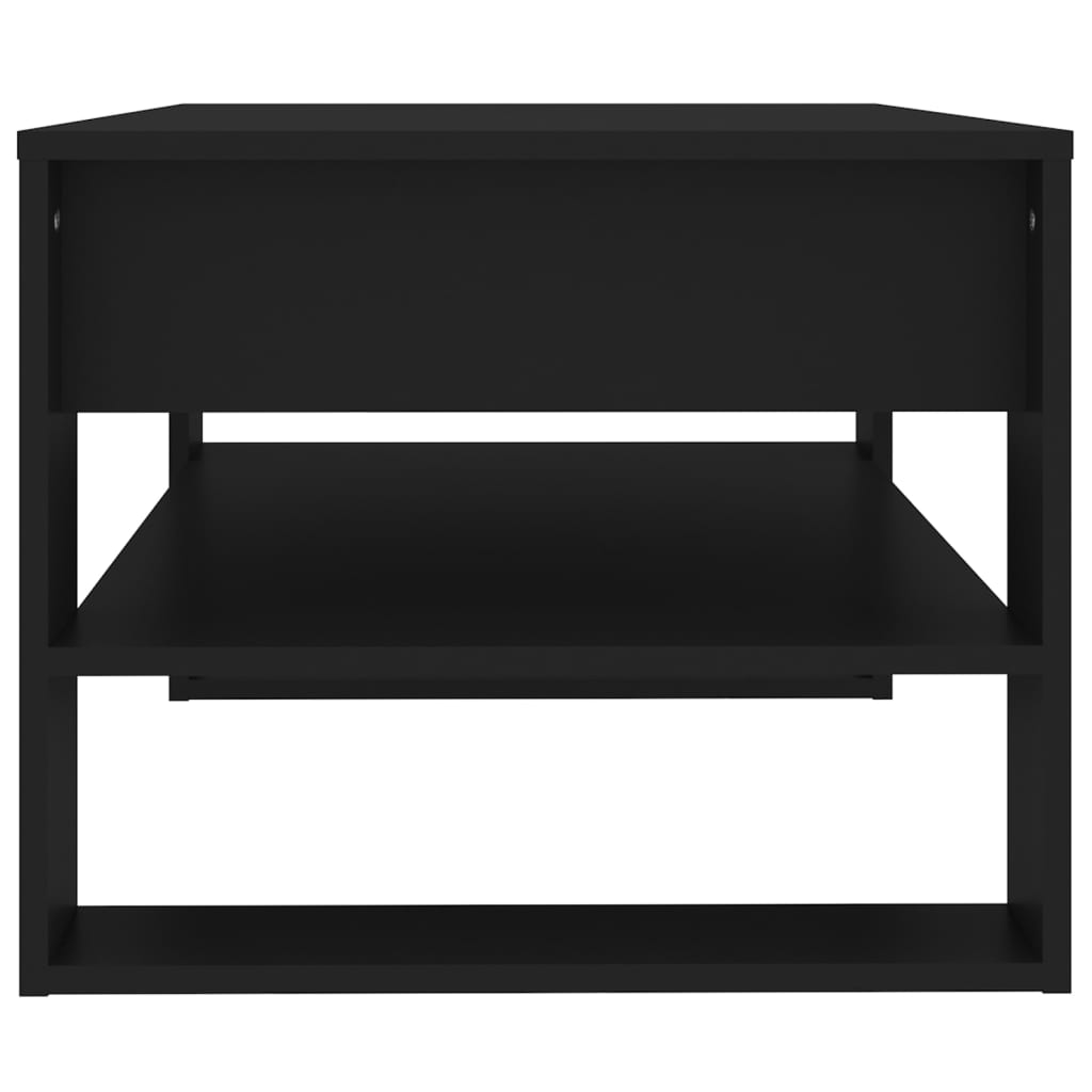 vidaXL Masă de cafea, negru, 102x55x45 cm, lemn prelucrat