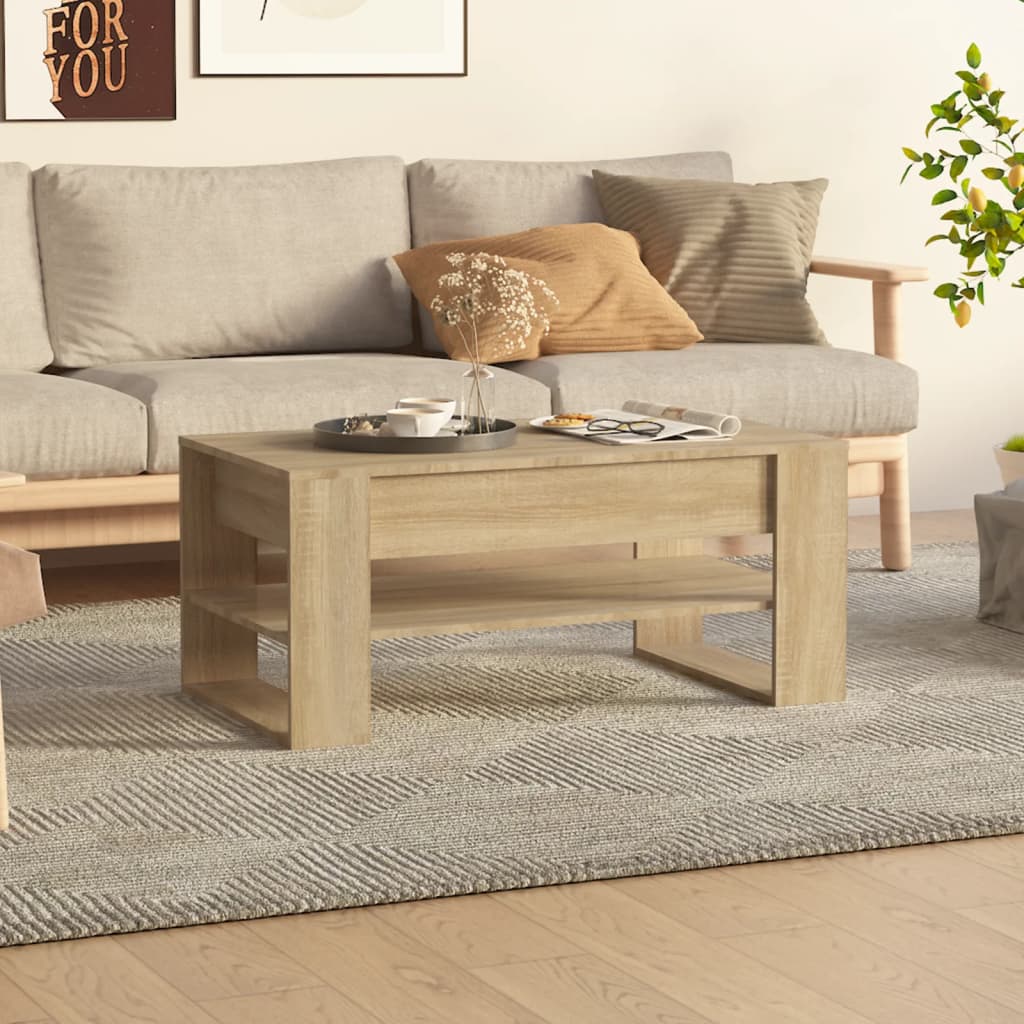 vidaXL Măsuță de cafea, stejar Sonoma, 102x55x45 cm, lemn prelucrat vidaXL Măsuță de cafea, stejar Sonoma, 102x55x45 cm, lemn prelucrat