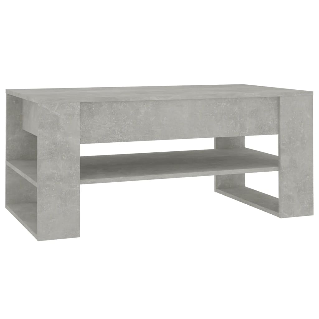 vidaXL Măsuță de cafea, gri beton, 102x55x45 cm, lemn prelucrat vidaXL Măsuță de cafea, gri beton, 102x55x45 cm, lemn prelucrat