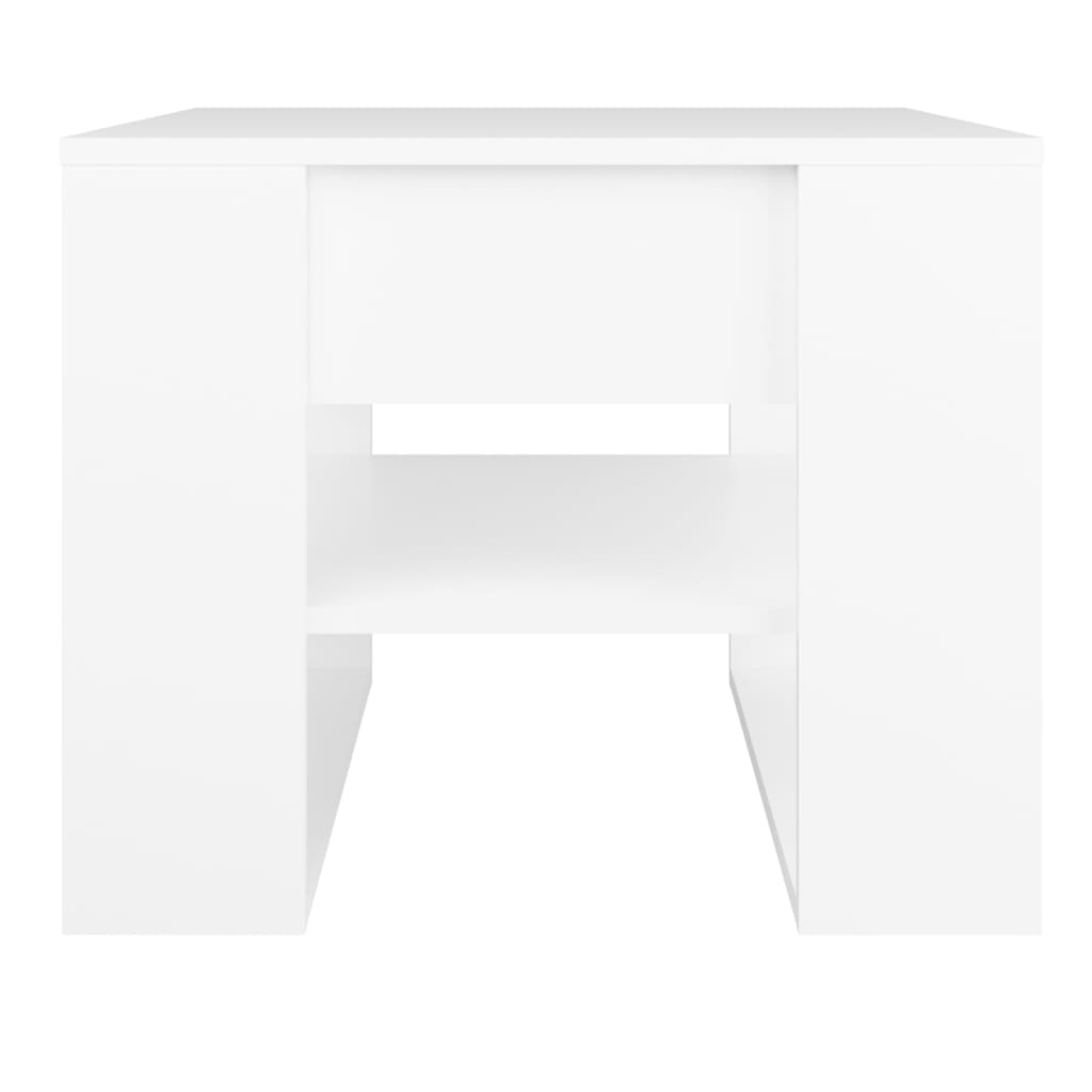 vidaXL Măsuță de cafea, alb, 55,5x55x45 cm, lemn prelucrat