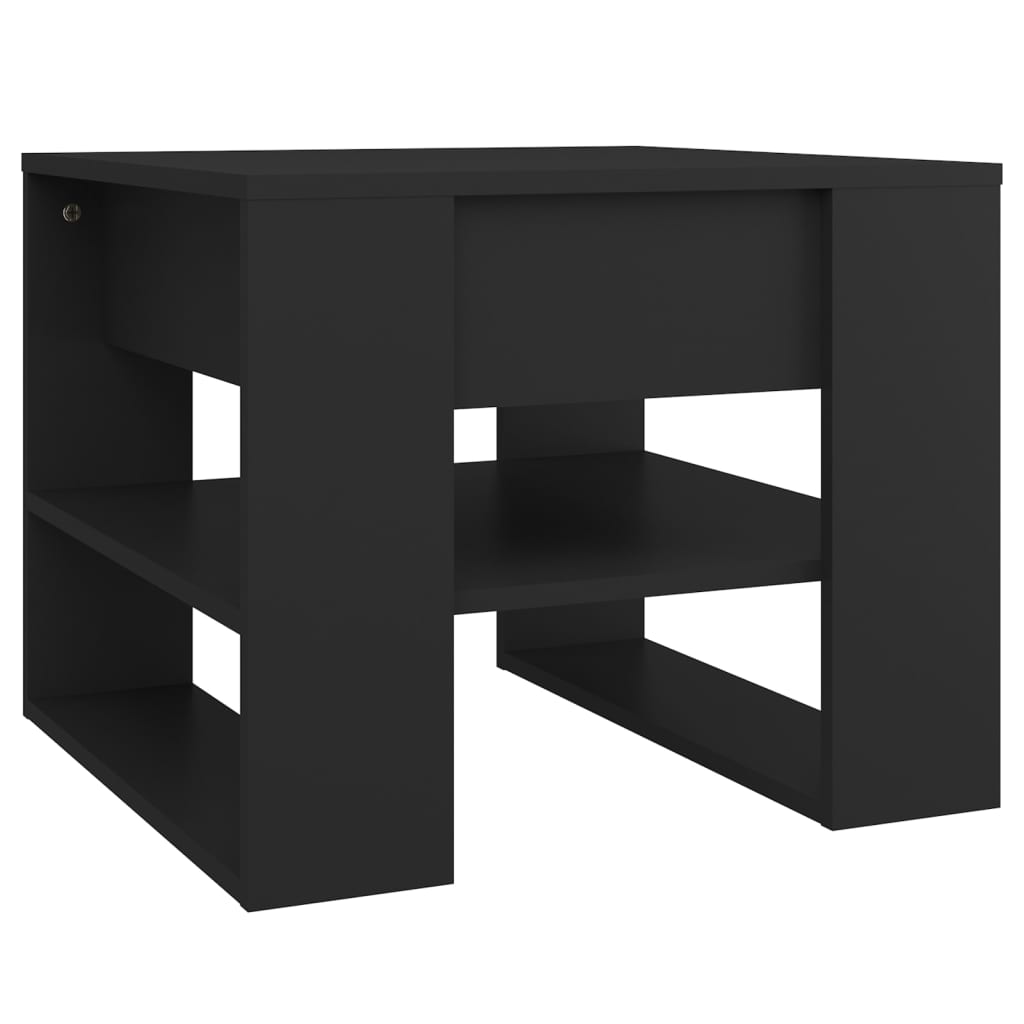 vidaXL Măsuță de cafea, negru, 55,5x55x45 cm, lemn prelucrat vidaXL Măsuță de cafea, negru, 55,5x55x45 cm, lemn prelucrat