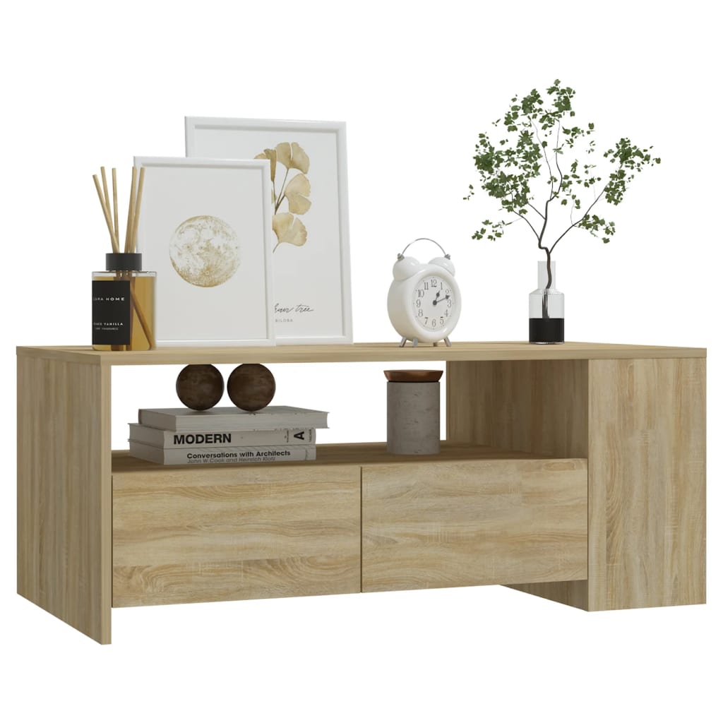 vidaXL Măsuță de cafea, stejar sonoma, 102x55x42 cm, lemn prelucrat vidaXL Măsuță de cafea, stejar sonoma, 102x55x42 cm, lemn prelucrat