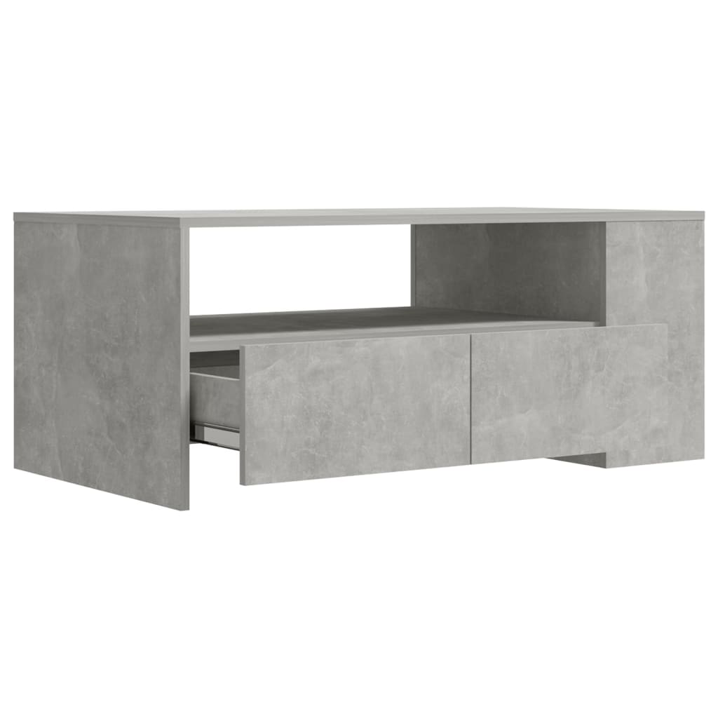 vidaXL Măsuță de cafea, gri beton, 102x55x42 cm, lemn prelucrat