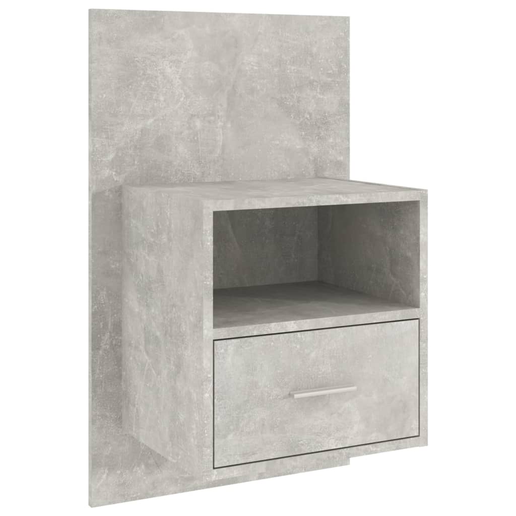 vidaXL Noptieră de perete, gri beton vidaXL Noptieră de perete, gri beton