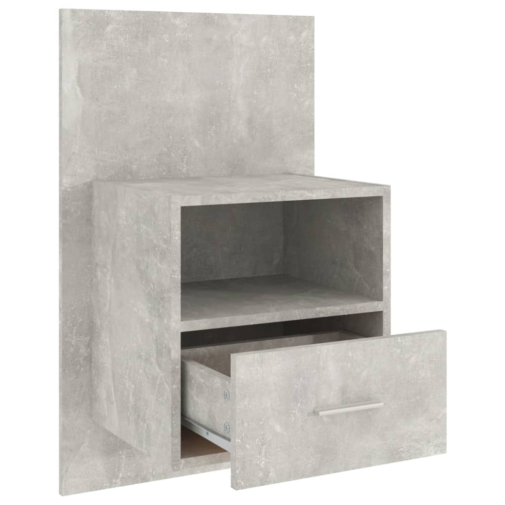vidaXL Noptieră de perete, gri beton vidaXL Noptieră de perete, gri beton