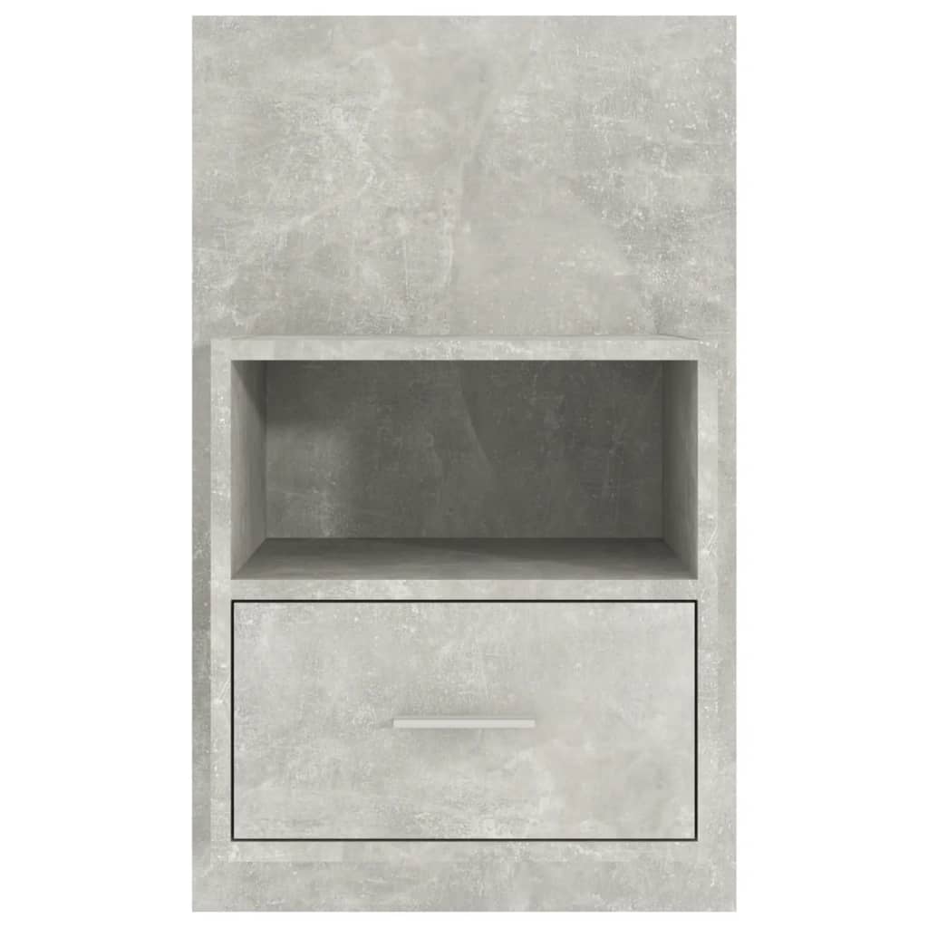 vidaXL Noptiere de perete, 2 buc., gri beton