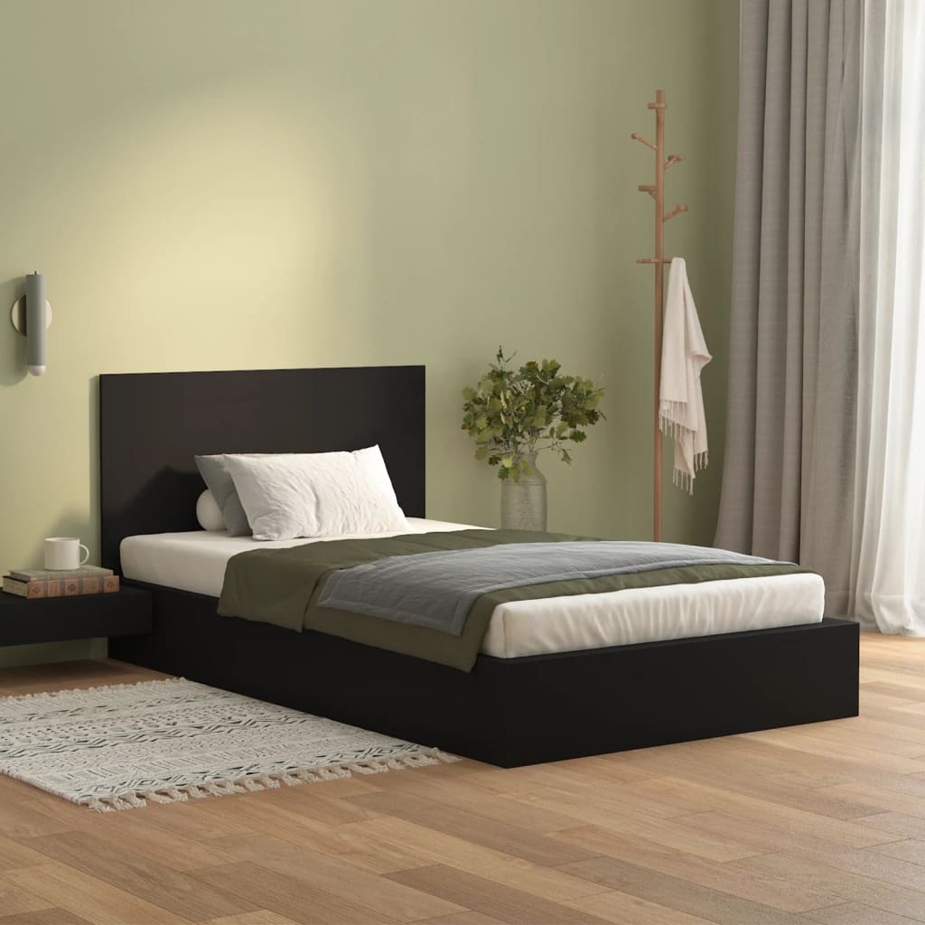 vidaXL Tăblie de pat, negru, 120x1,5x80 cm, lemn prelucrat vidaXL Tăblie de pat, negru, 120x1,5x80 cm, lemn prelucrat