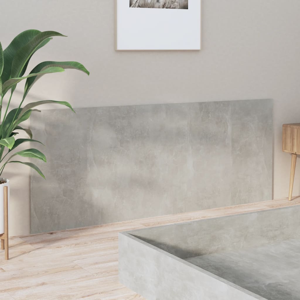 vidaXL Tăblie de pat, gri beton, 200x1,5x80 cm, lemn prelucrat