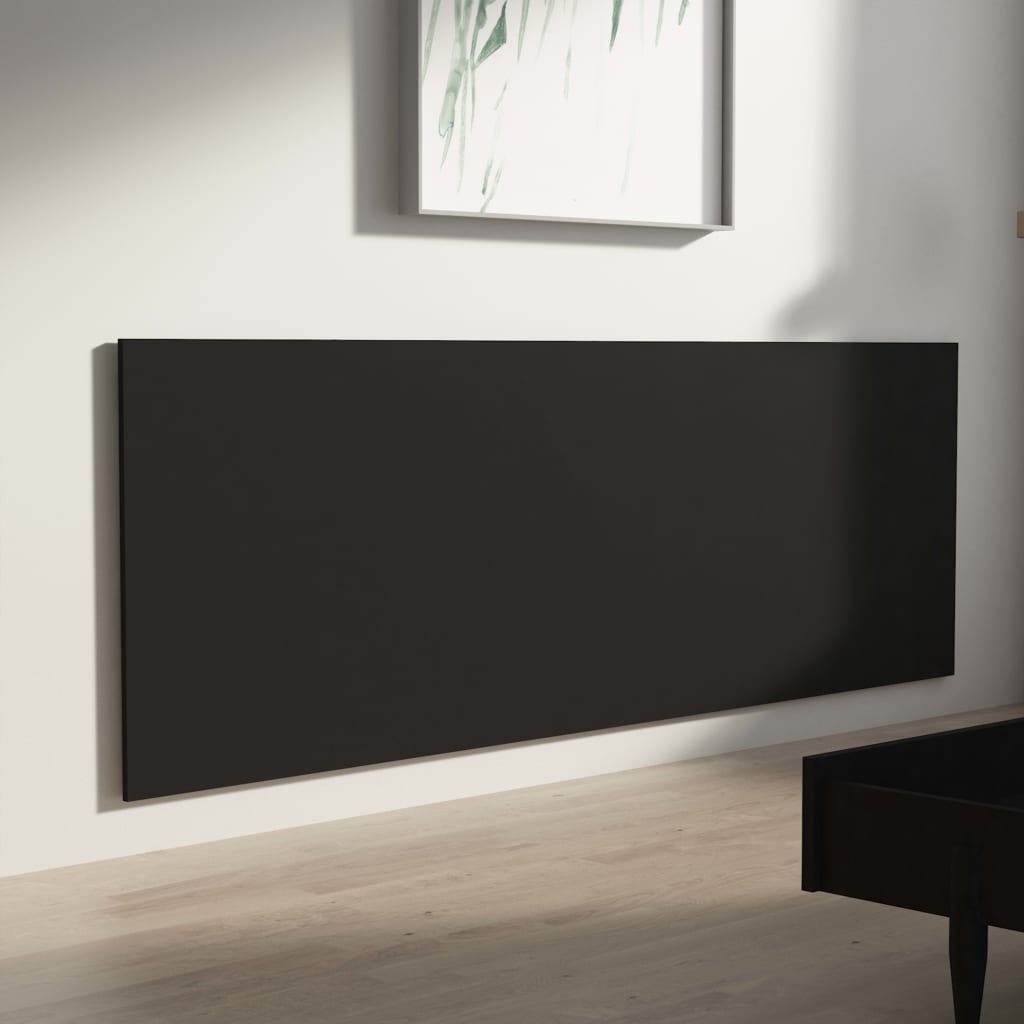vidaXL Tăblie de pat, negru, 240x1,5x80 cm, lemn prelucrat