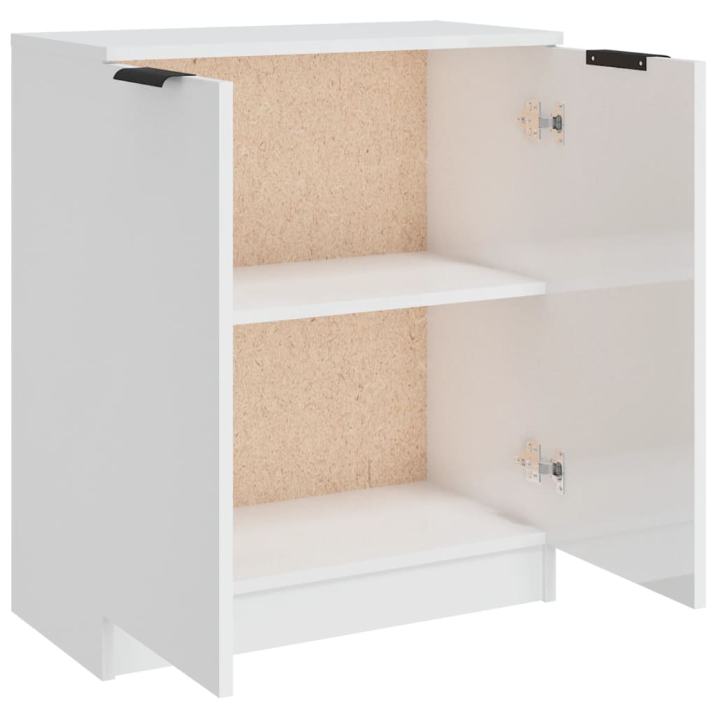 vidaXL Servantă, alb extralucios, 60x30x70 cm, lemn prelucrat vidaXL Servantă, alb extralucios, 60x30x70 cm, lemn prelucrat