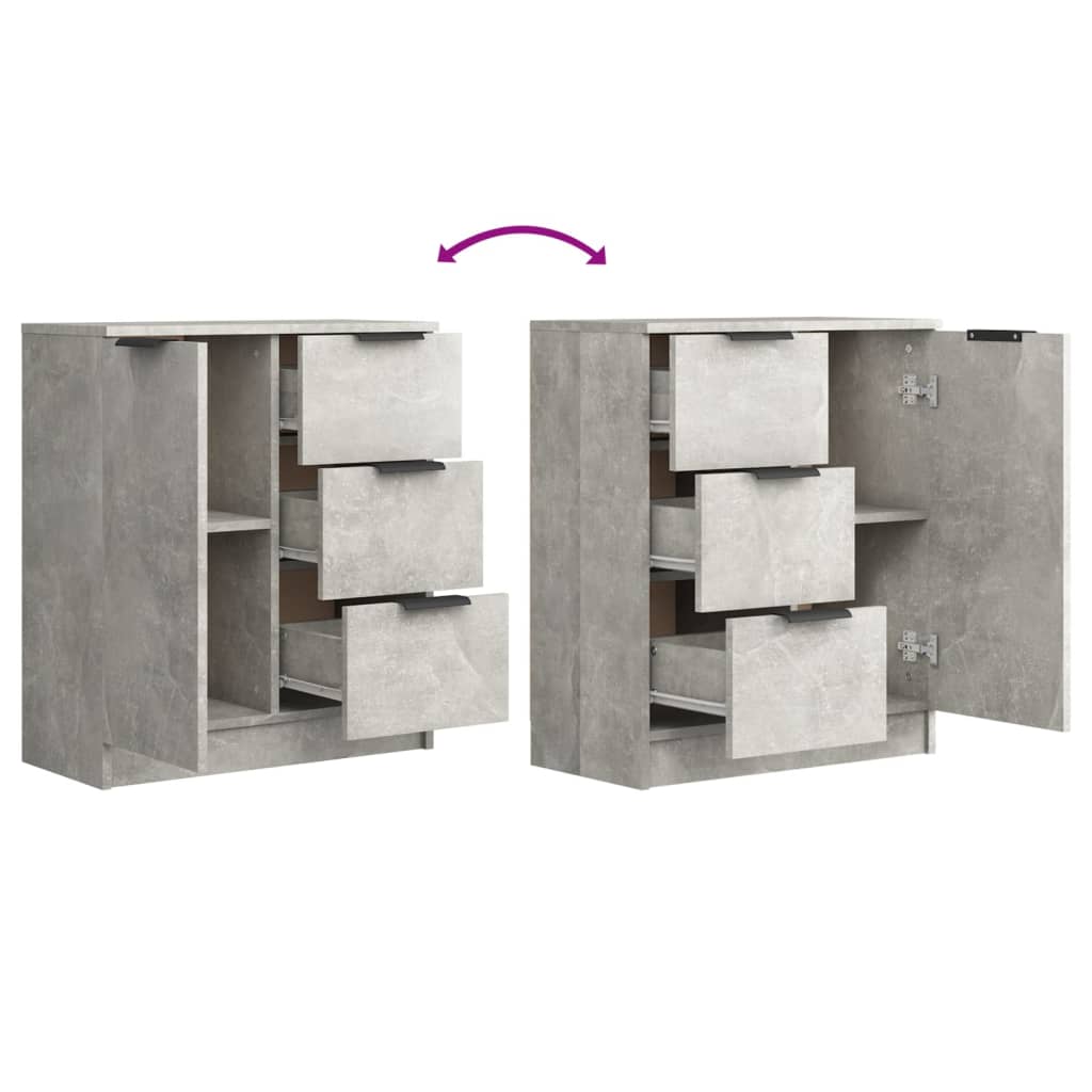 vidaXL Dulap, gri beton, 60x30x70 cm, lemn prelucrat vidaXL Dulap, gri beton, 60x30x70 cm, lemn prelucrat