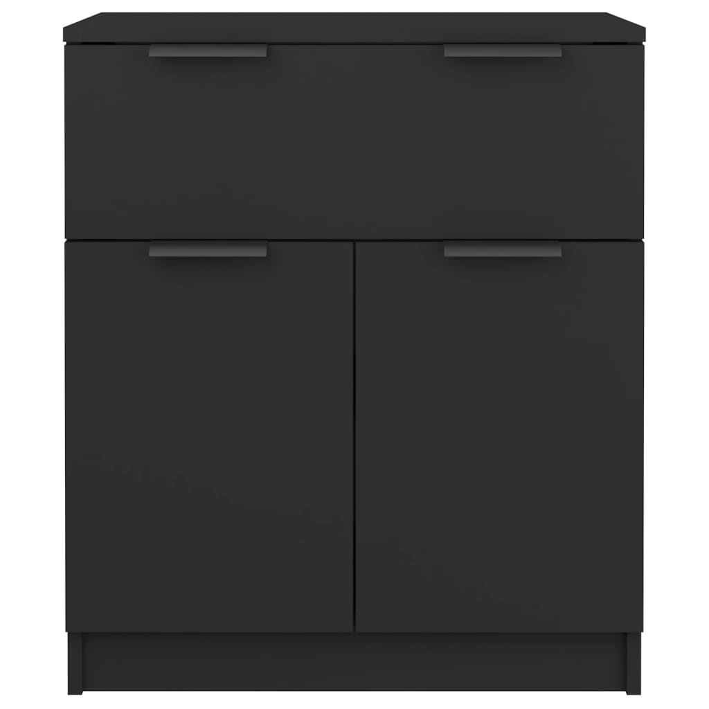vidaXL Servantă, negru, 60x30x70 cm, lemn prelucrat